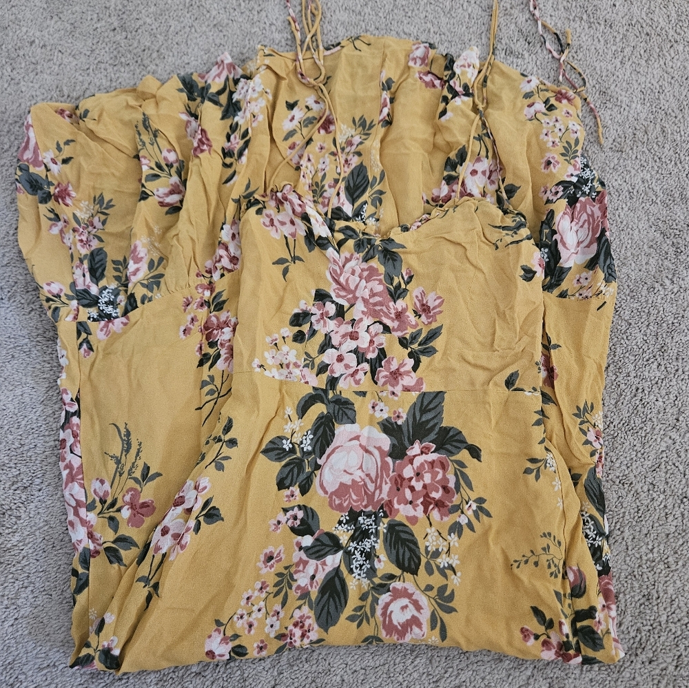 Reformation Floral Yellow Dress - Picture 2 of 10
